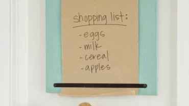 تخصيص مكان لتعليق قائمة الطلبات المنزليه