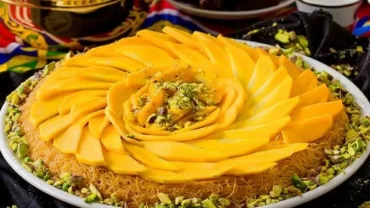 كنافة بالمانجو والكريم شانتيه