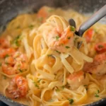 مكرونة وايت صوص بالجمبري