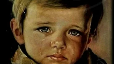 لوحة الطفل الباكي