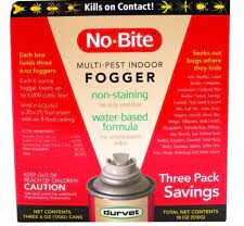 مبيد Durvet 011-1135 No-Bite Multi-Pest Indoor Fogger (3 Pack), 6 OZ, Orange